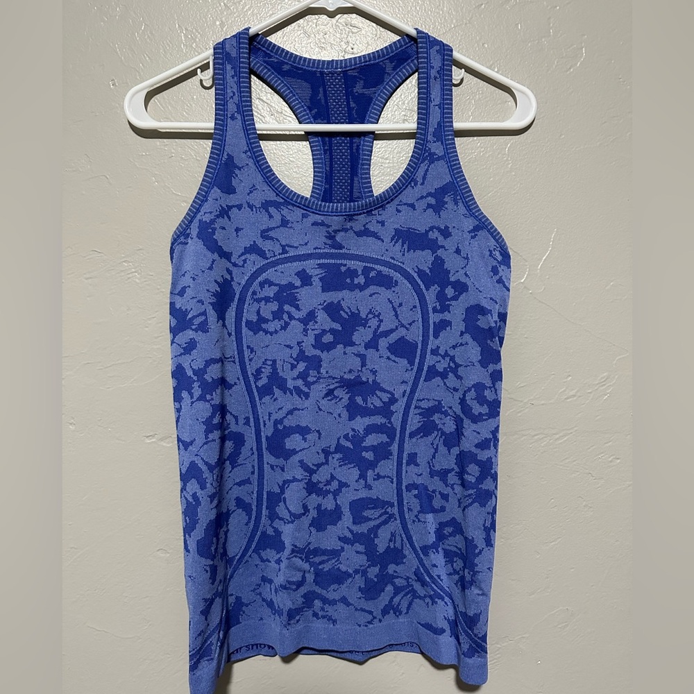 Lululemon Swiftly Tech Tank Heathered Sapphire Blue